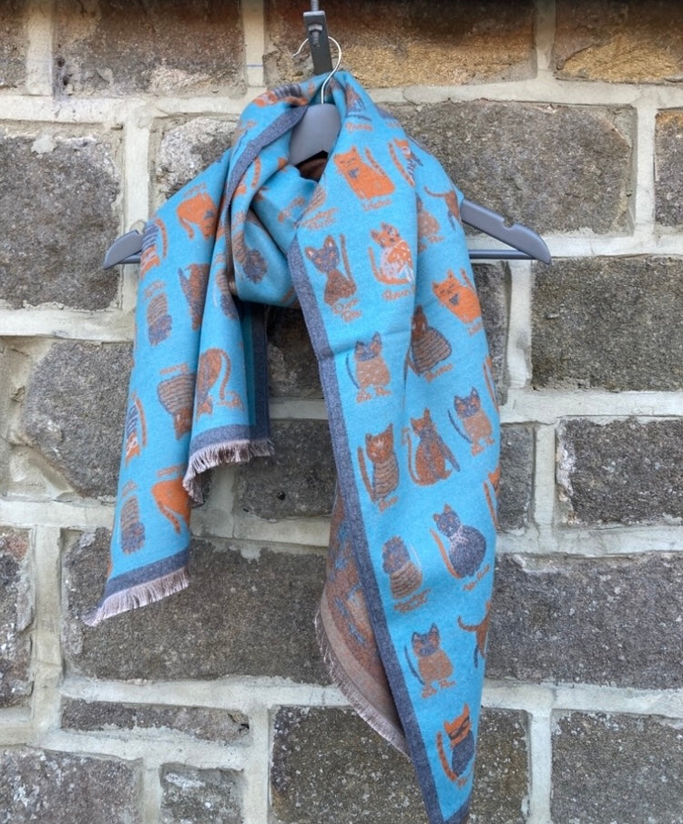 🍁🍂 Blue cat scarf