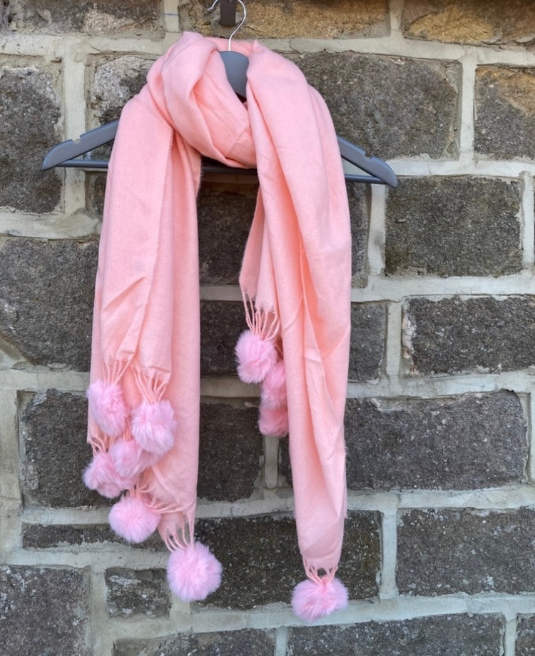 🍁🍂 Pink Pom scarf