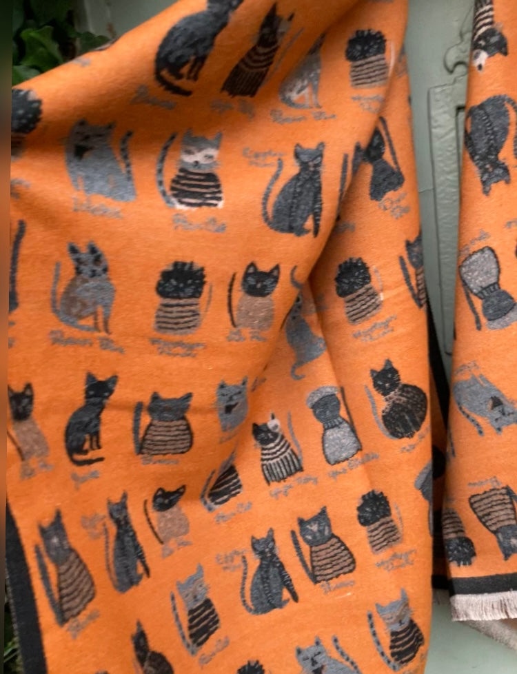 🍁🍂 orange cat scarf