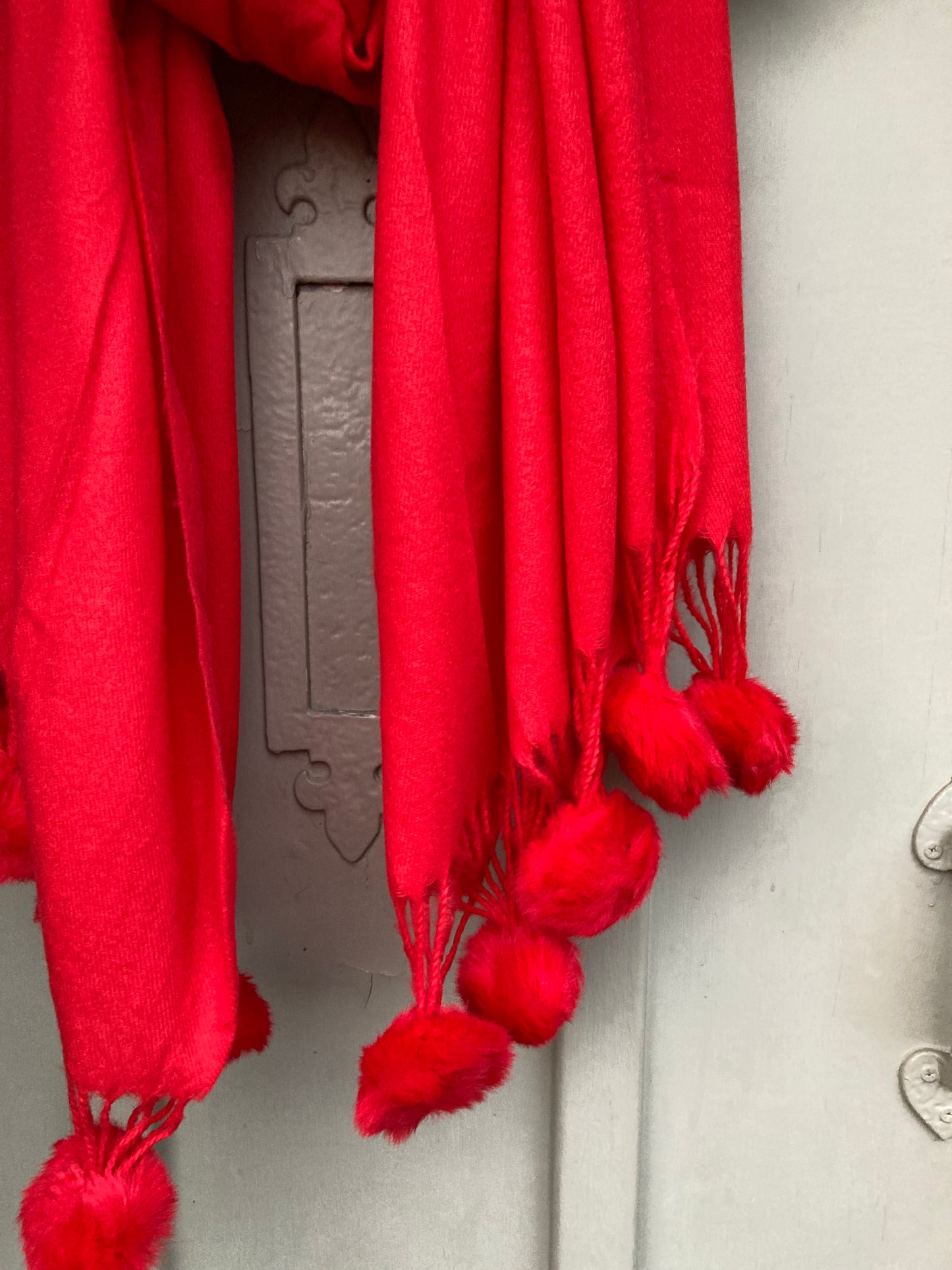 🍁🍂 Red Pom scarf