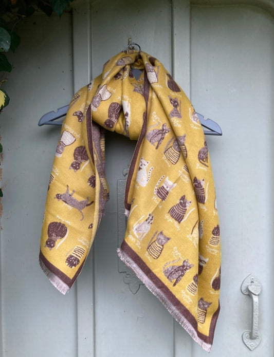 🍁🍂 Mustard Cat Scarf
