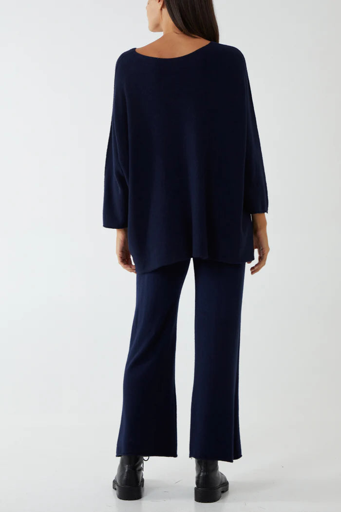 NAVY V-NECK SOFT TOUCH LOUNGE SET SIZE 10-18