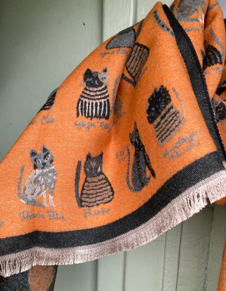 🍁🍂 orange cat scarf