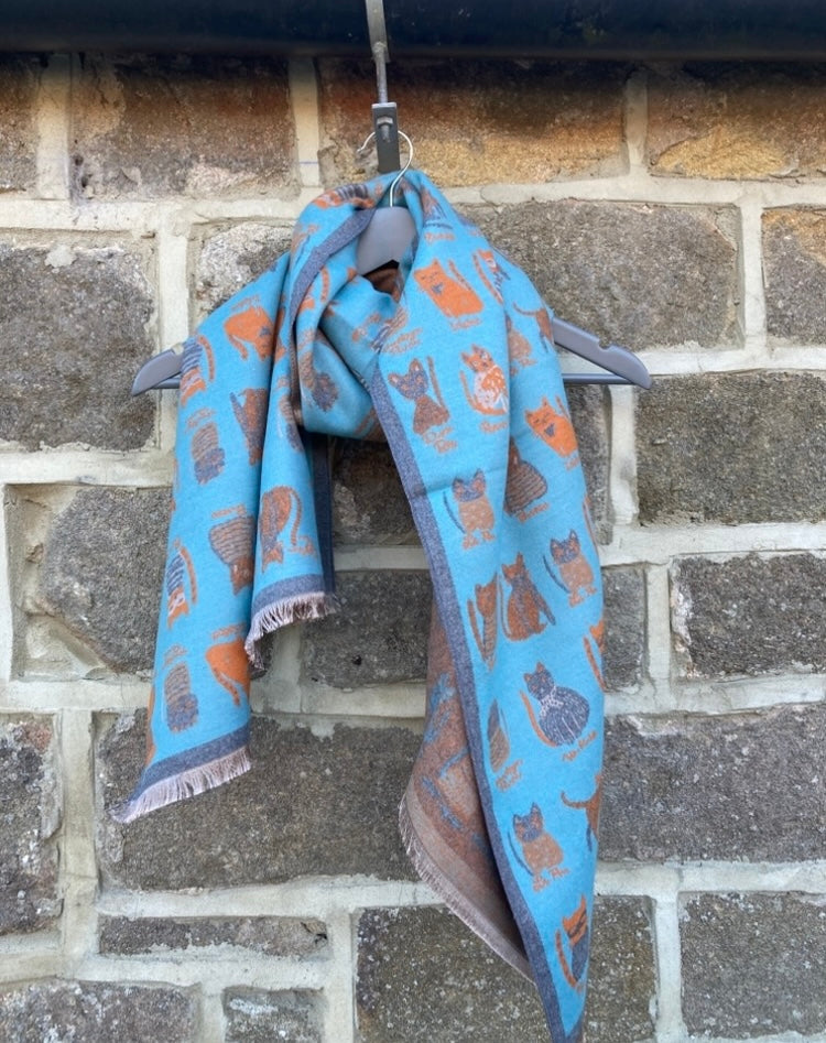 🍁🍂 Blue cat scarf