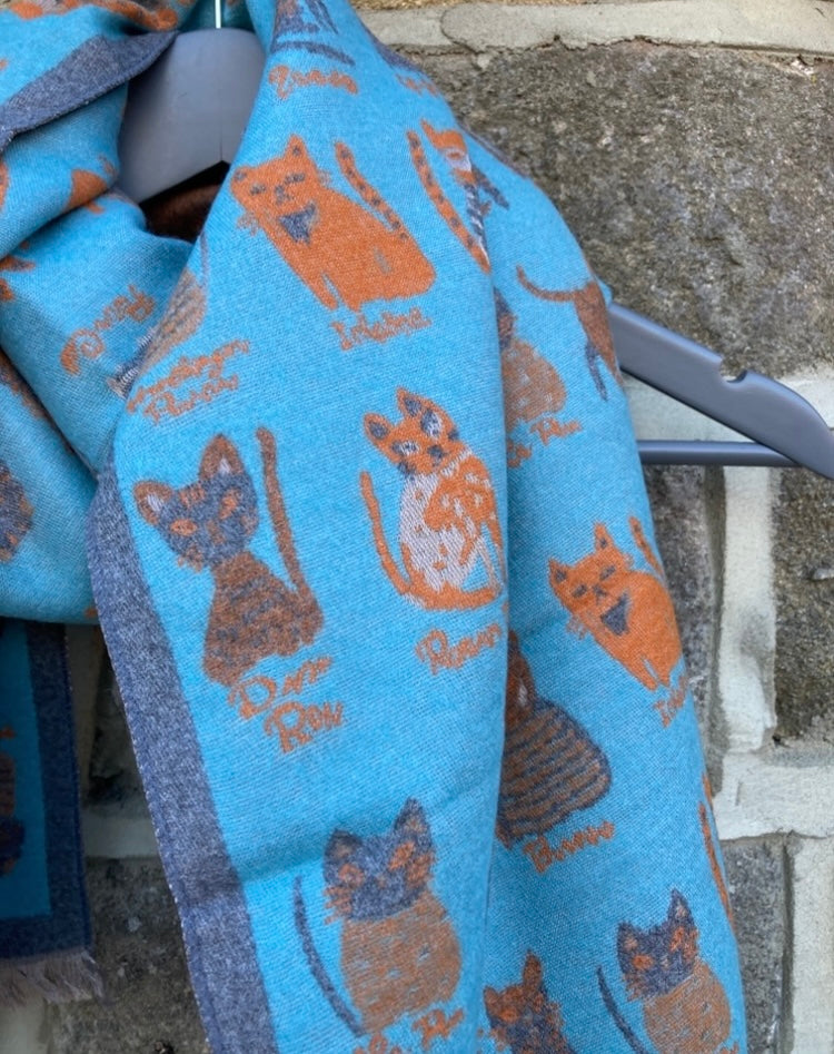 🍁🍂 Blue cat scarf